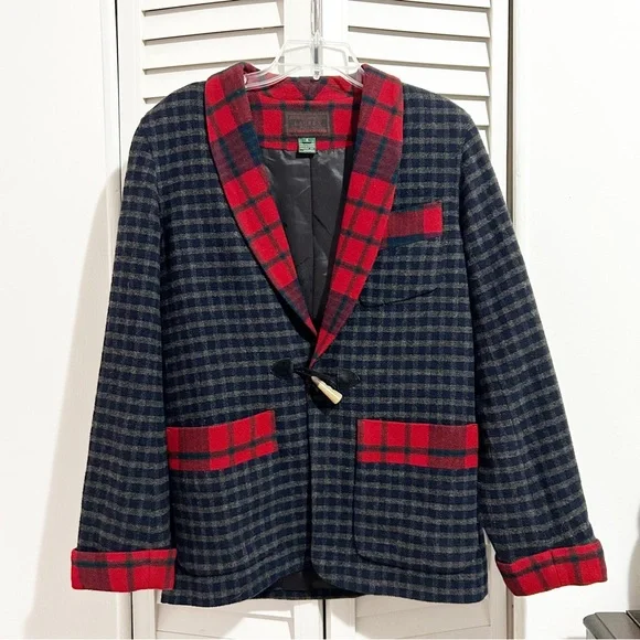Vintage Lauren Ralph Lauren Lambs Wool Plaid Jacket Size Small (S) - Picture 7 of 7